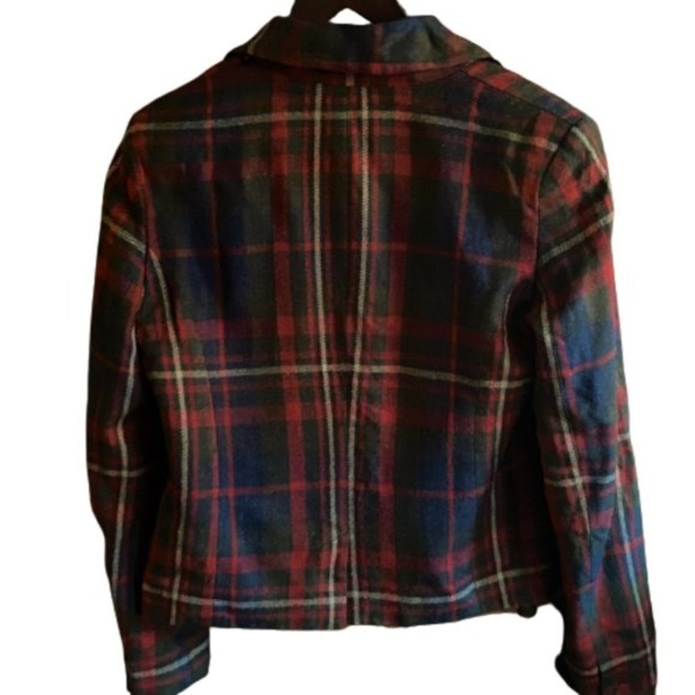 Dark Academia Vintage early 200s Jessica plaid check boxy blazer jacket - Picture 3 of 13